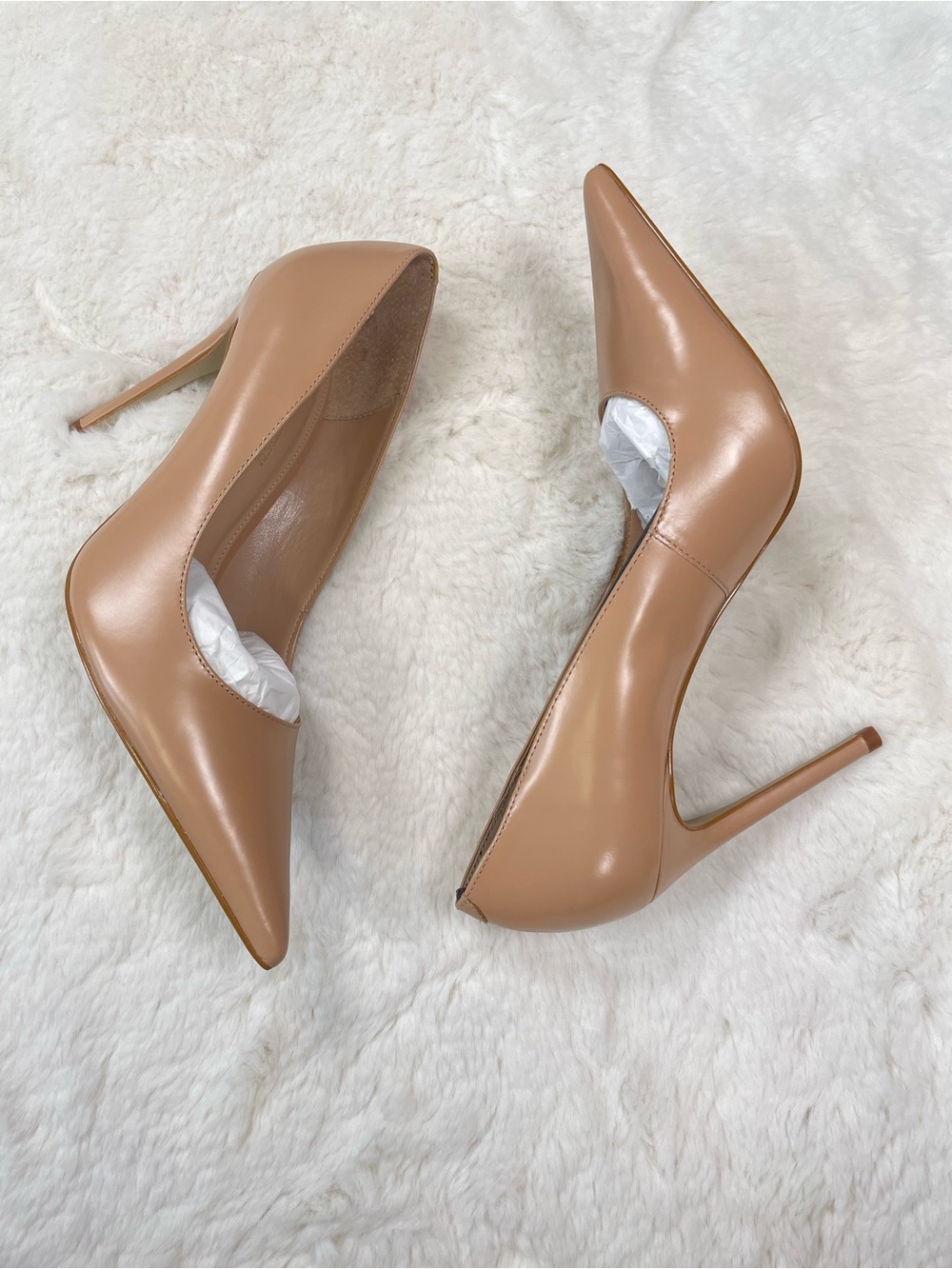 Steve Madden Nude Beige Pointed-Toe Stiletto Pumps, Size 9